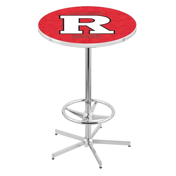 42" Chrome Rutgers Pub Table